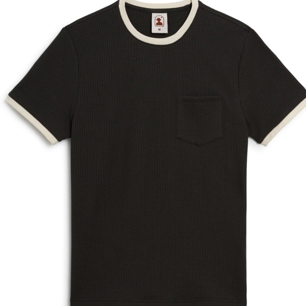 THE CANNES WAFFLE KNIT TEE-ALBATROSS